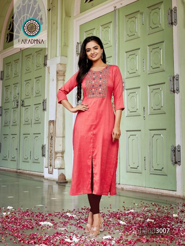 Aradhna Fashion Trend Vol 3 Designer Embroidery Kurti Collection